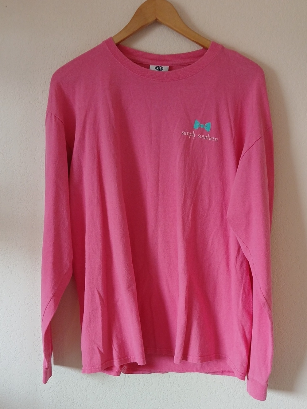 Simply Southern Pink Long Sleeve Shirt Puppy Dogs - Picture 3 of 5